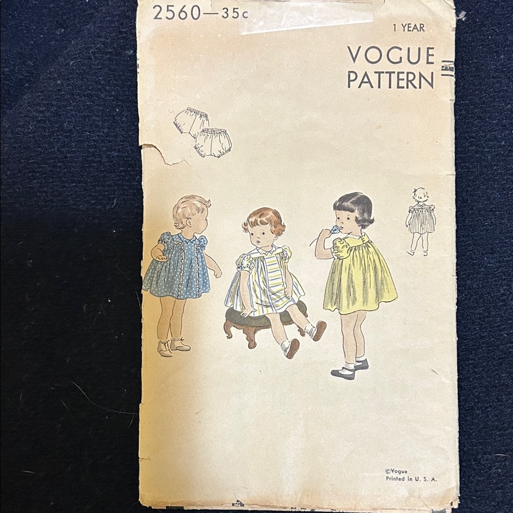 Vintage 1950's child dress pattern with instructions. Size 1. Timeless!